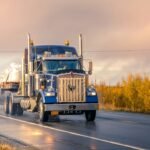 Heavy truck driving on a road for the Euro Truck Simulator 2 Android APK guide