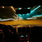 Night-time road and car, illustrative image for the GTA San Andreas Android guide