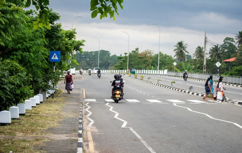 Road traffic scene illustrating highway racing gameplay